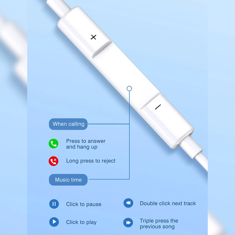 3.5mm Earphones Wired Headset Stereo for Mic Earbuds