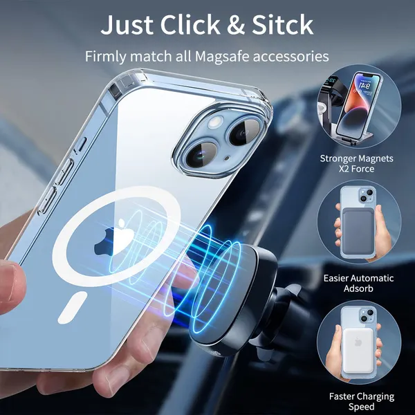 Transparent Magnet Phone Case for Iphone Max Magnetic Case
