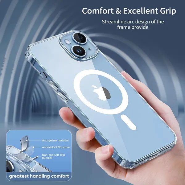 Transparent Magnet Phone Case for Iphone Max Magnetic Case