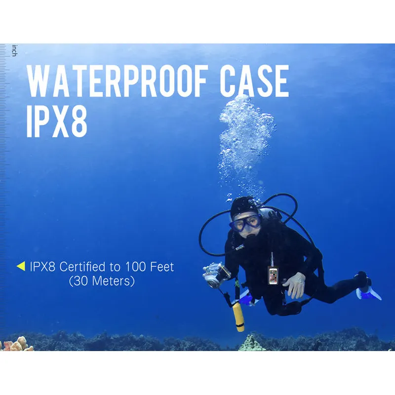 IPX8 Waterproof TPU PVC Swimming Boating Diving Mobile Phone Bag Case