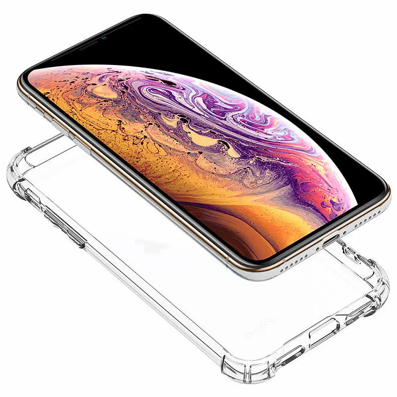 Shock Proof Four-corner Airbag for Acrylic Bumper TPU Iphone Case
