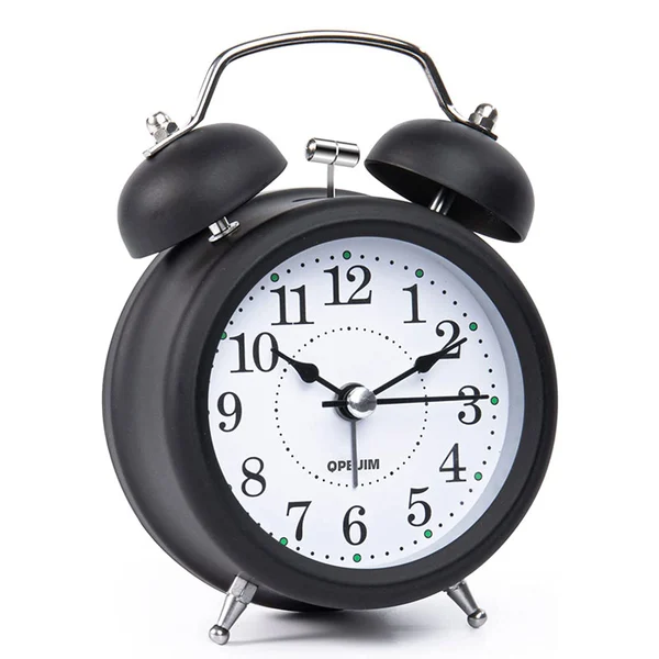 Mini Alarm Clock Twin Bell Metal Home Office Desk Table Alarm Clock