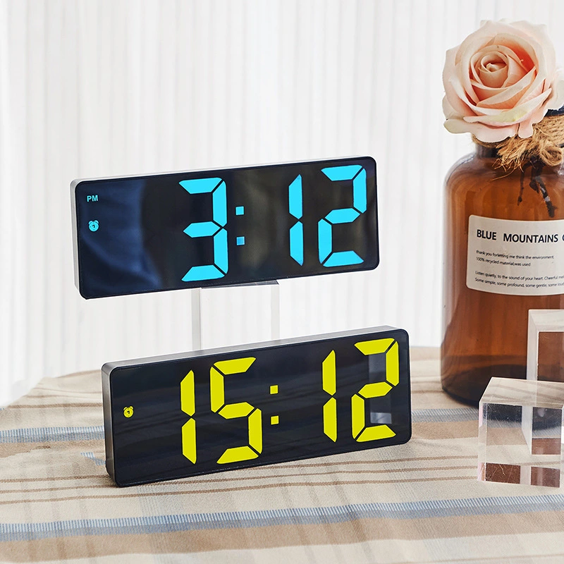 Digital LED Desktop Snooze Mini Bedroom Electronic Alarm Clock 