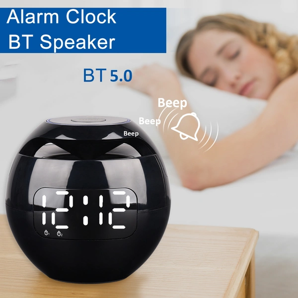 Digital Alarm Clock Night Light USB Wireless Bluetooth Speaker Clock