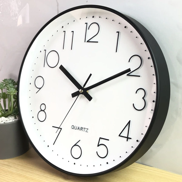 Wall Clocks With Frame Transparent Plastic Hanging Clock Living Room