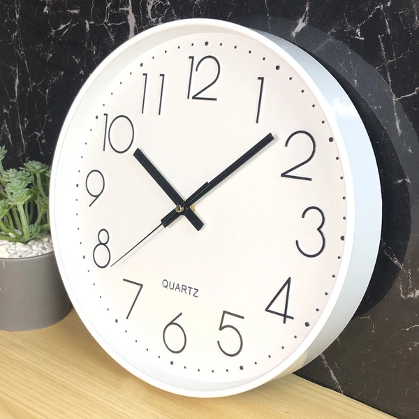 Wall Clocks With Frame Transparent Plastic Hanging Clock Living Room