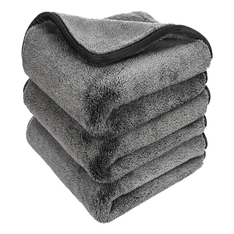 Coral Fleece Thick Microfiber Car Drying Car Fluffy Towel 1200gsm