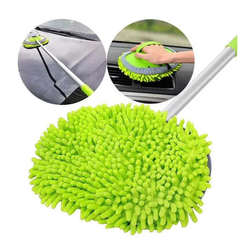Adjustable Handle Chenille Mop Brush Car Cleaning Washing Brush Kit