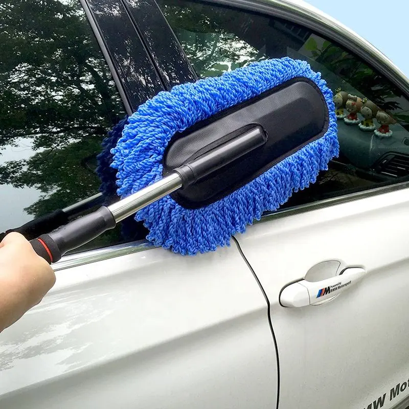 Retractable Brush Mop Car Washer Car Wash Wax Soft Mop Brush