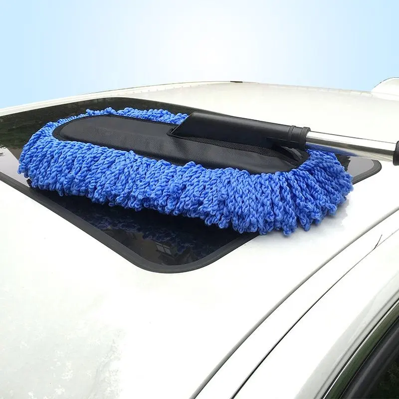 Retractable Brush Mop Car Washer Car Wash Wax Soft Mop Brush