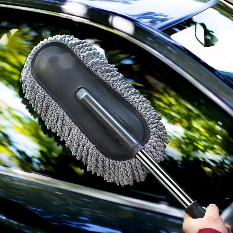 Retractable Brush Mop Car Washer Car Wash Wax Soft Mop Brush