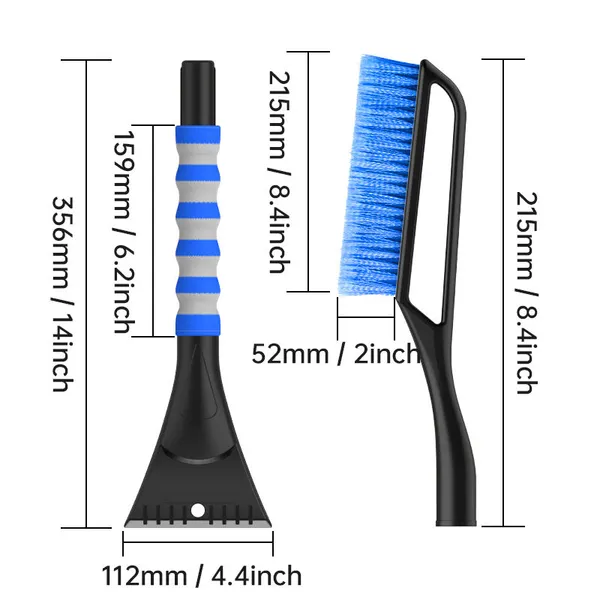 Detachable Multi-Functional Car Ice Scraper with Snow Brush