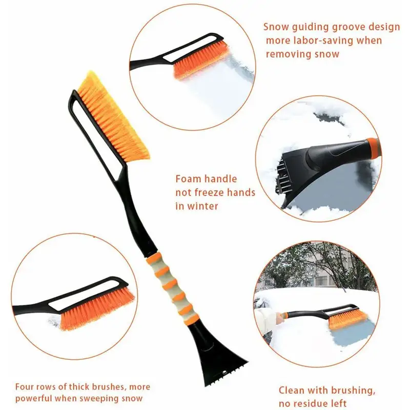 Detachable Multi-Functional Car Ice Scraper with Snow Brush