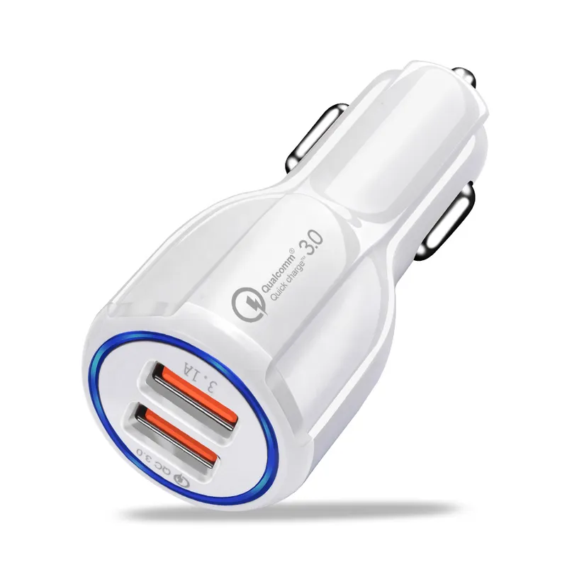 Portable Universal Fast Charge Dual Usb Car Charger For Mobile Phone