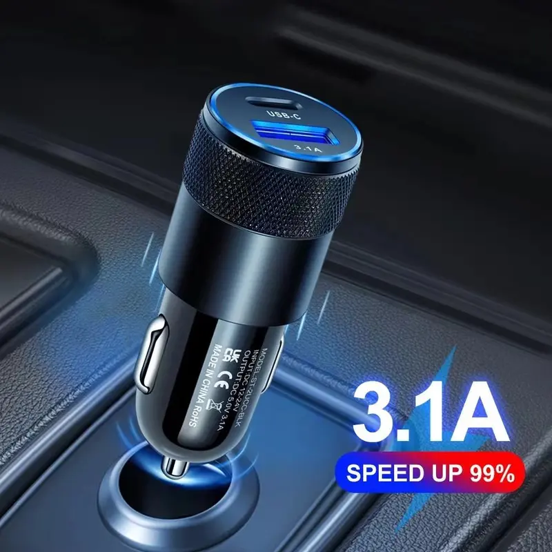 USB Car Charger Quick Car Charge Phone Adapter for Mobile Phone