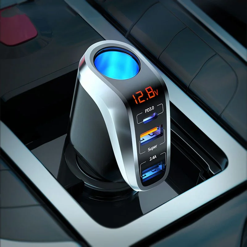 12/24V 188W Multifunctional Fast Car Charger With Cigarette Lighter