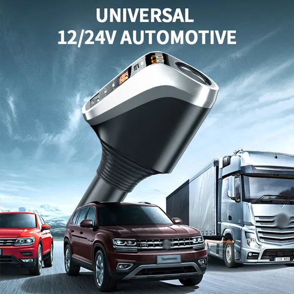 12/24V 188W Multifunctional Fast Car Charger With Cigarette Lighter
