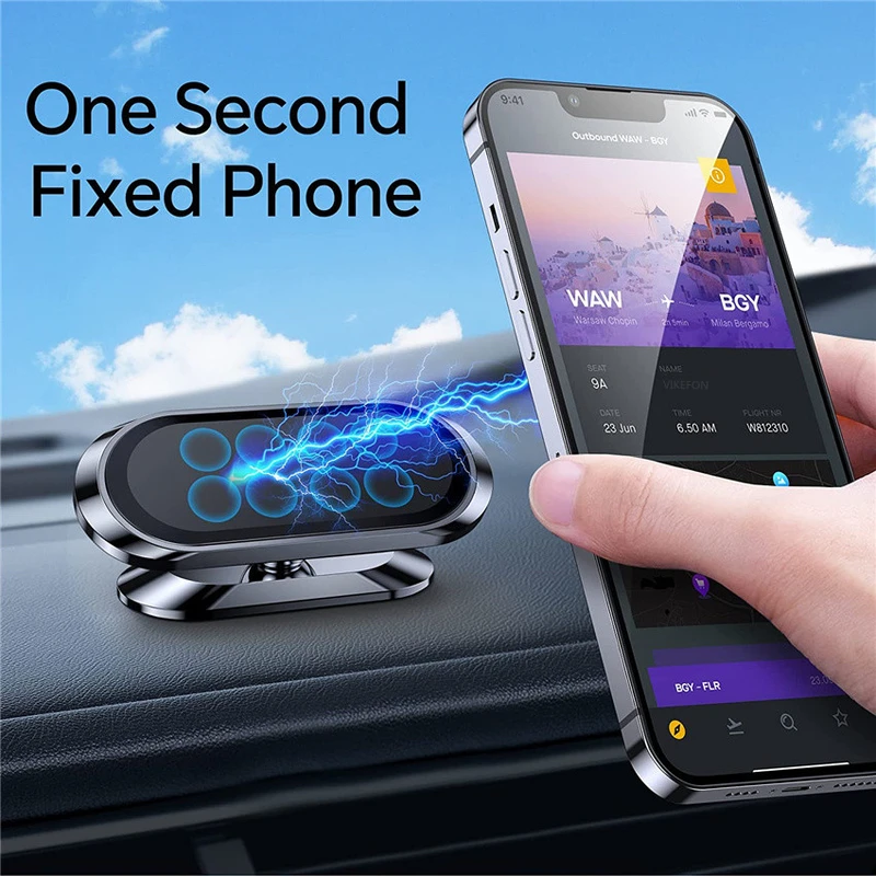 Custom Alloy Super Strong Magnetic 360 Rotating Car Phone Holder