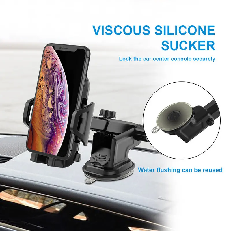 360 Degree Rotatable Retractable Strong Suction Car Phone Holder
