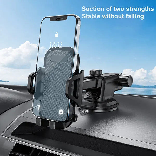 360 Degree Rotatable Retractable Strong Suction Car Phone Holder