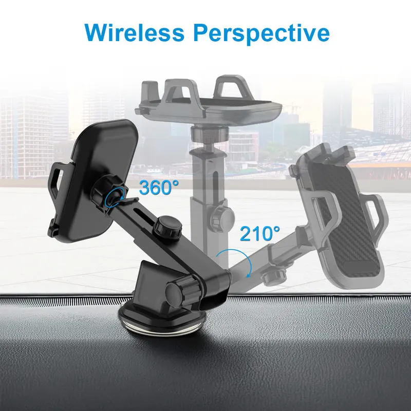 360 Degree Rotatable Retractable Strong Suction Car Phone Holder