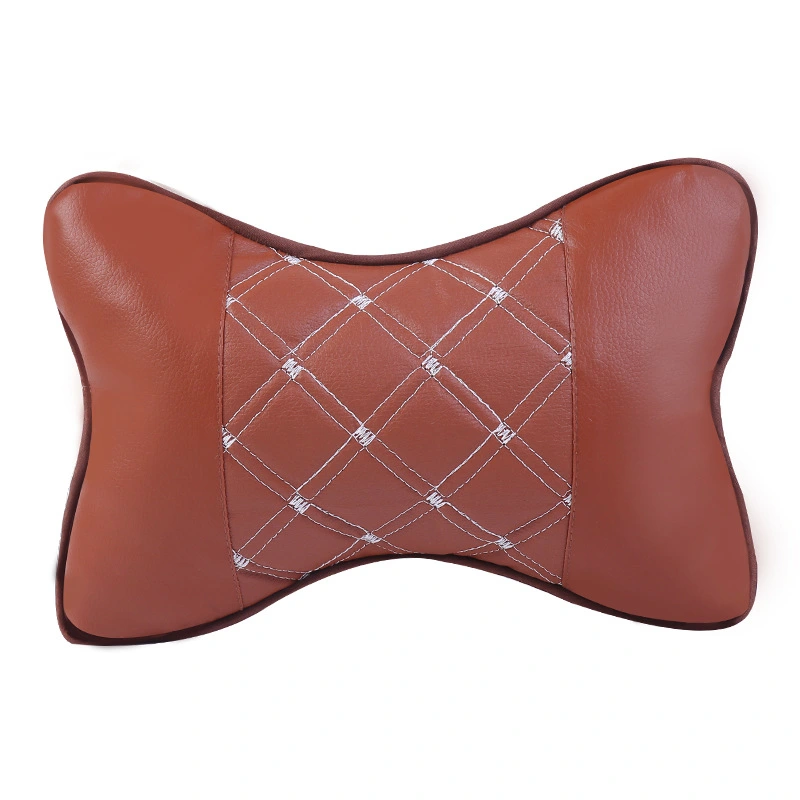 Car Neck Pillows Both Side Pu Leather Headrest Car Pillow