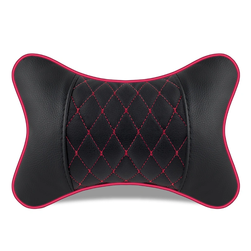 Car Neck Pillows Both Side Pu Leather Headrest Car Pillow