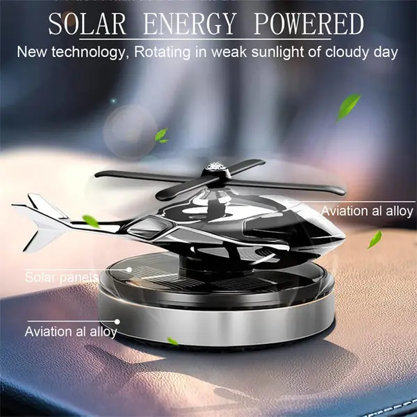 Solar Power Rotating Airplane Helicopter Fragrance