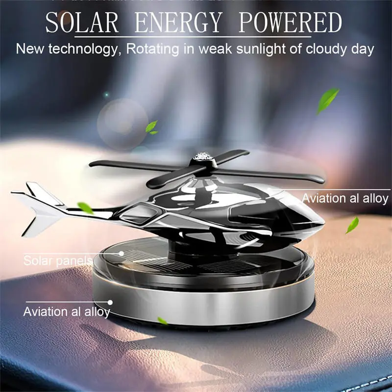 Solar Power Rotating Airplane Helicopter Fragrance