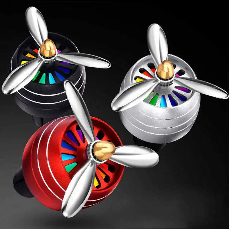 LED Alloy Clip Car Air Freshener Auto Outlet Perfume Diffuser