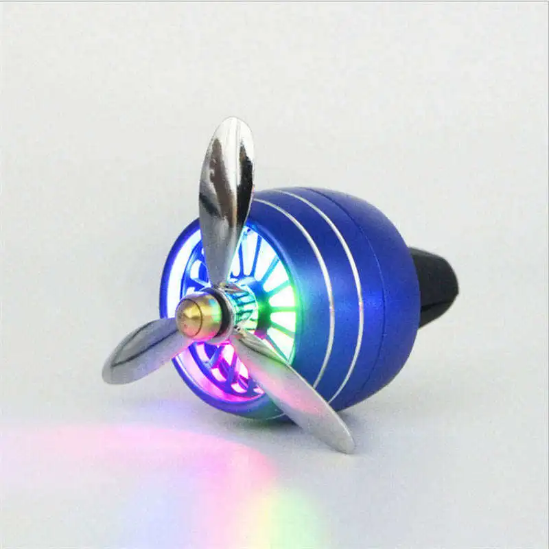 LED Alloy Clip Car Air Freshener Auto Outlet Perfume Diffuser