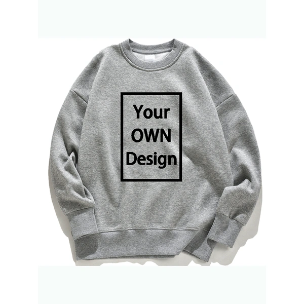 Original Design Brand Logo Custom Pullover DIY Fleece Sweatshirt