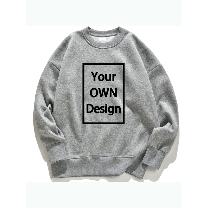 Original Design Brand Logo Custom Pullover DIY Fleece Sweatshirt