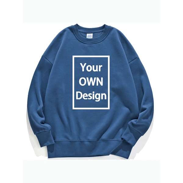 Original Design Brand Logo Custom Pullover DIY Fleece Sweatshirt