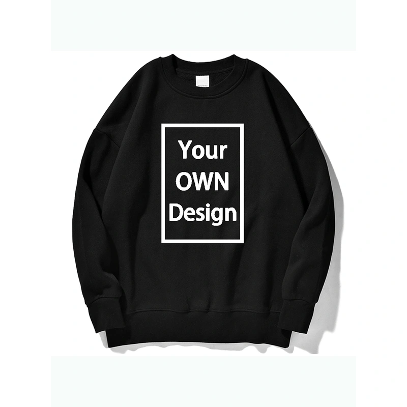 Original Design Brand Logo Custom Pullover DIY Fleece Sweatshirt