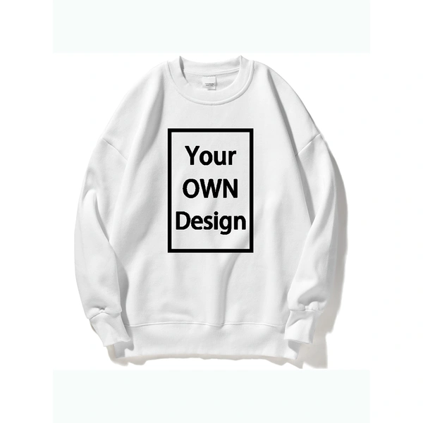 Original Design Brand Logo Custom Pullover DIY Fleece Sweatshirt