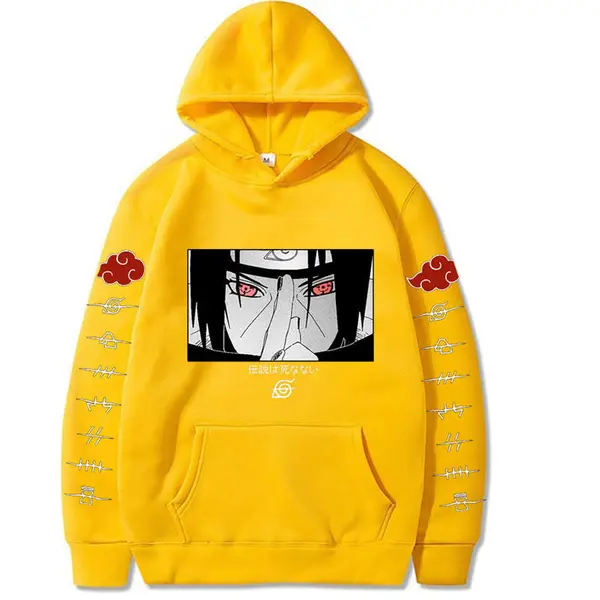 Casual Front Pocket Custom Hoodies Unisex Cotton Anime Hoodie