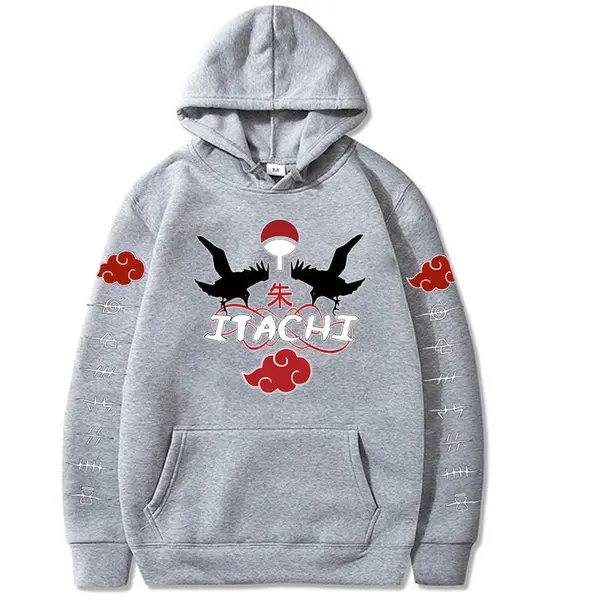 Casual Front Pocket Custom Hoodies Unisex Cotton Anime Hoodie