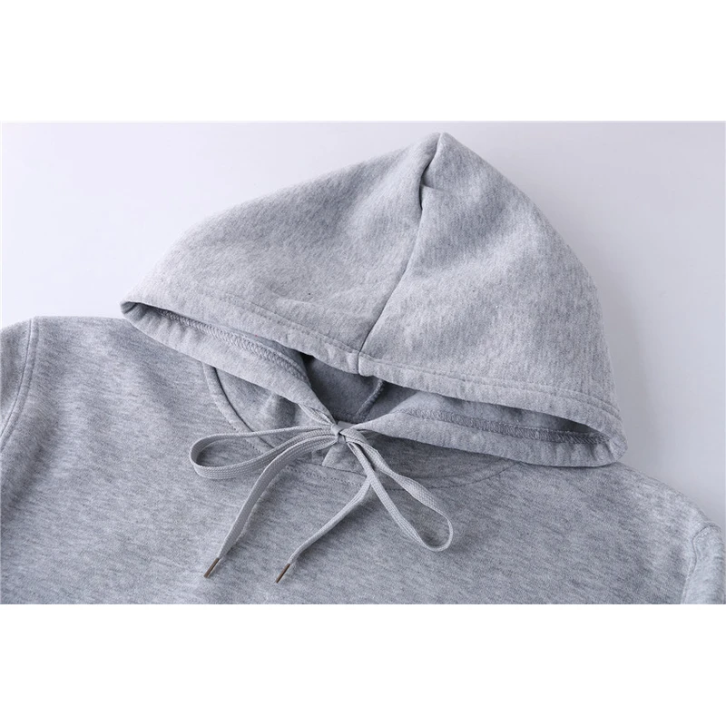 Plus Size Plain Blank Custom Logo Sweatshirts Hoodie Set Unisex