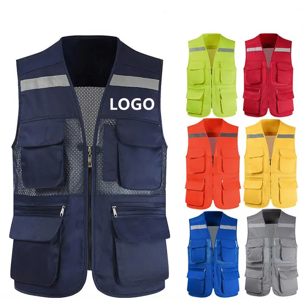 Customized Volunteer Photography Fishing Work Wear Multi Pockets Vest