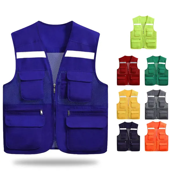 Customized Volunteer Photography Fishing Work Wear Multi Pockets Vest