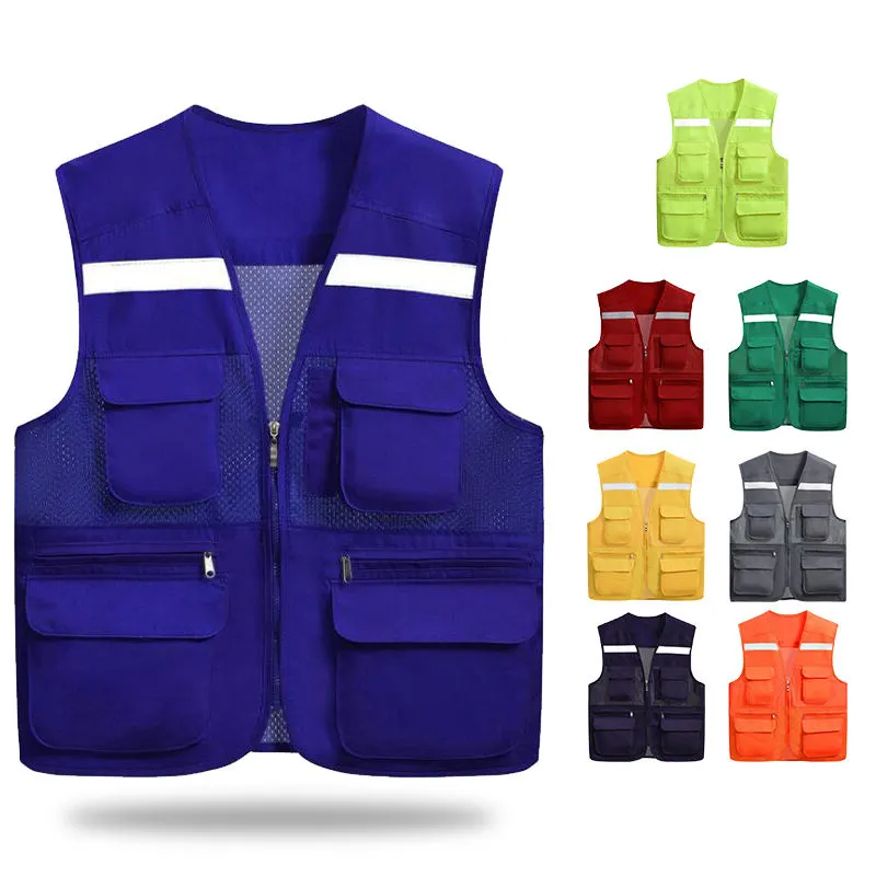 Customized Volunteer Photography Fishing Work Wear Multi Pockets Vest