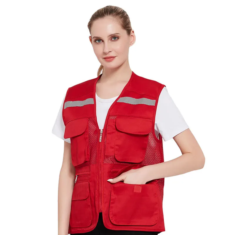 Customized Volunteer Photography Fishing Work Wear Multi Pockets Vest