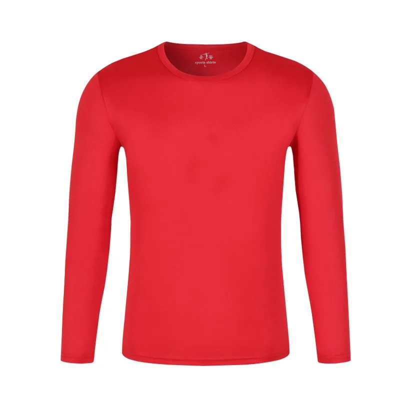Customized Logo Long Sleeve Round Neck Quick Dry Breathable T-shirt