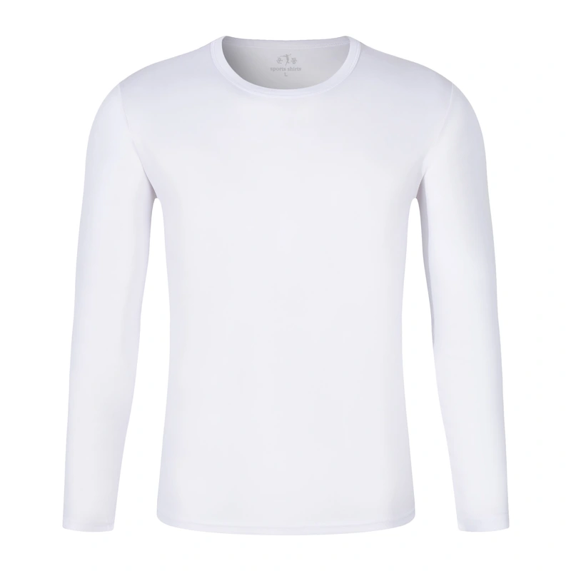 Customized Logo Long Sleeve Round Neck Quick Dry Breathable T-shirt