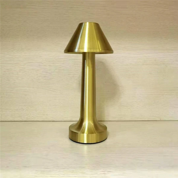 lámpara de mesa de restaurante inalámbrica de metal batería recargable 
