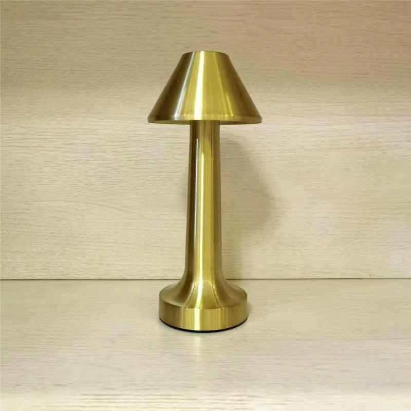 lámpara de mesa de restaurante inalámbrica de metal batería recargable 