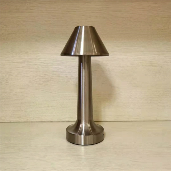 lámpara de mesa de restaurante inalámbrica de metal batería recargable 