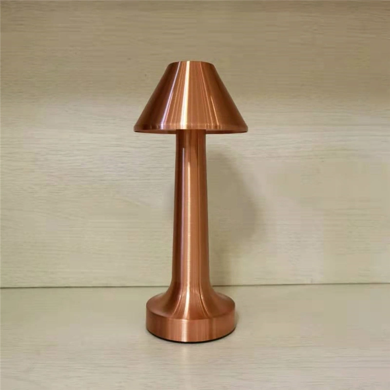 lámpara de mesa de restaurante inalámbrica de metal batería recargable 