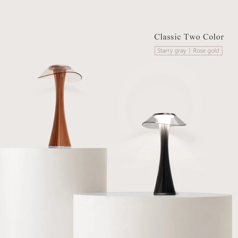 Lámpara de mesa LED de estilo delgado recargable con atenuación táctil